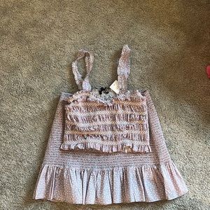 NWT preppy french connection smocked set